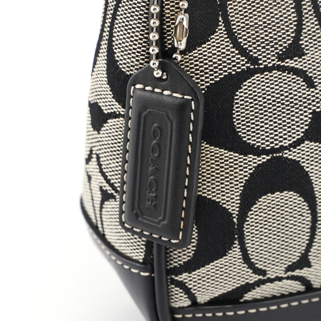 6094 Grey Signature C Demi Shoulder Bag
