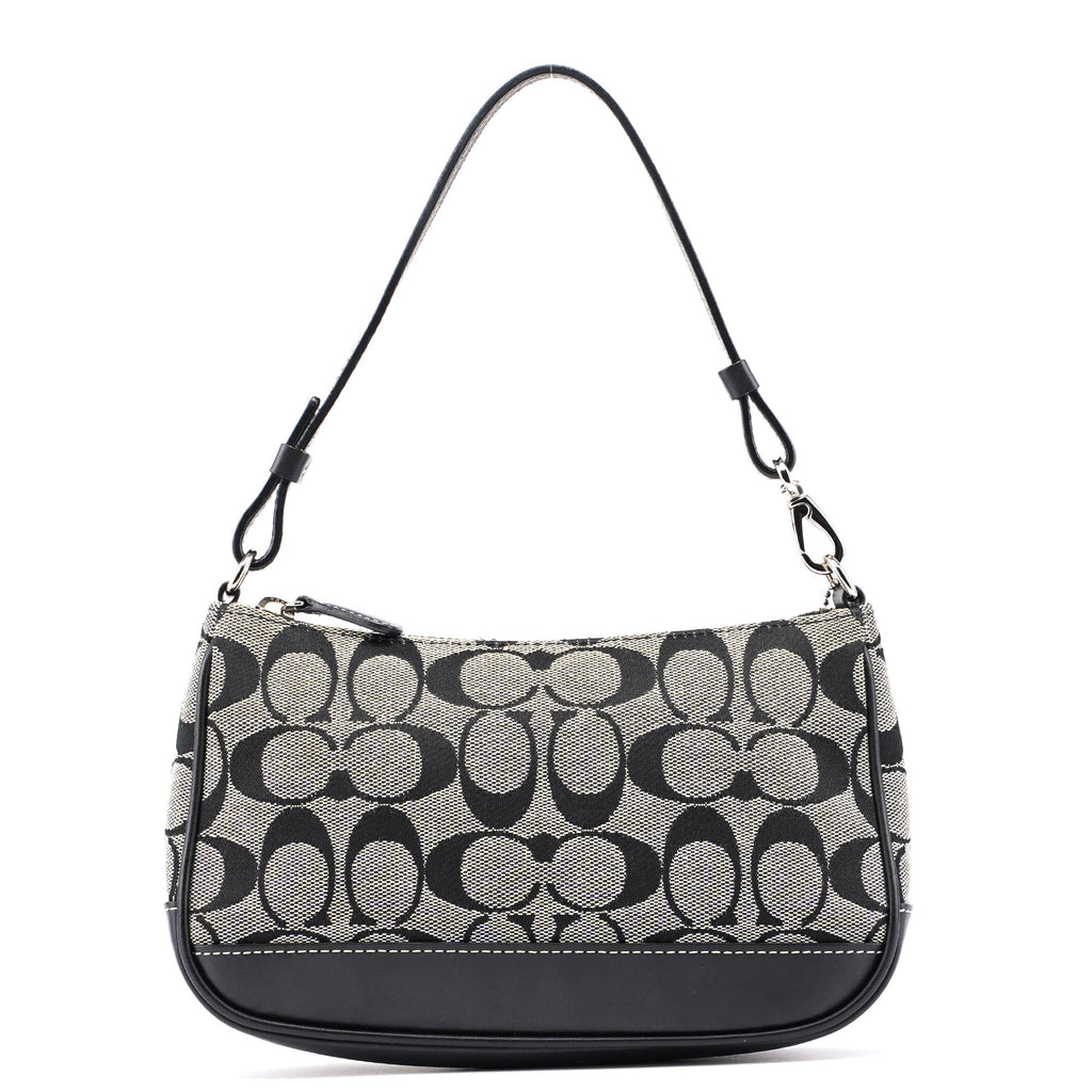 6094 Grey Signature C Demi Shoulder Bag