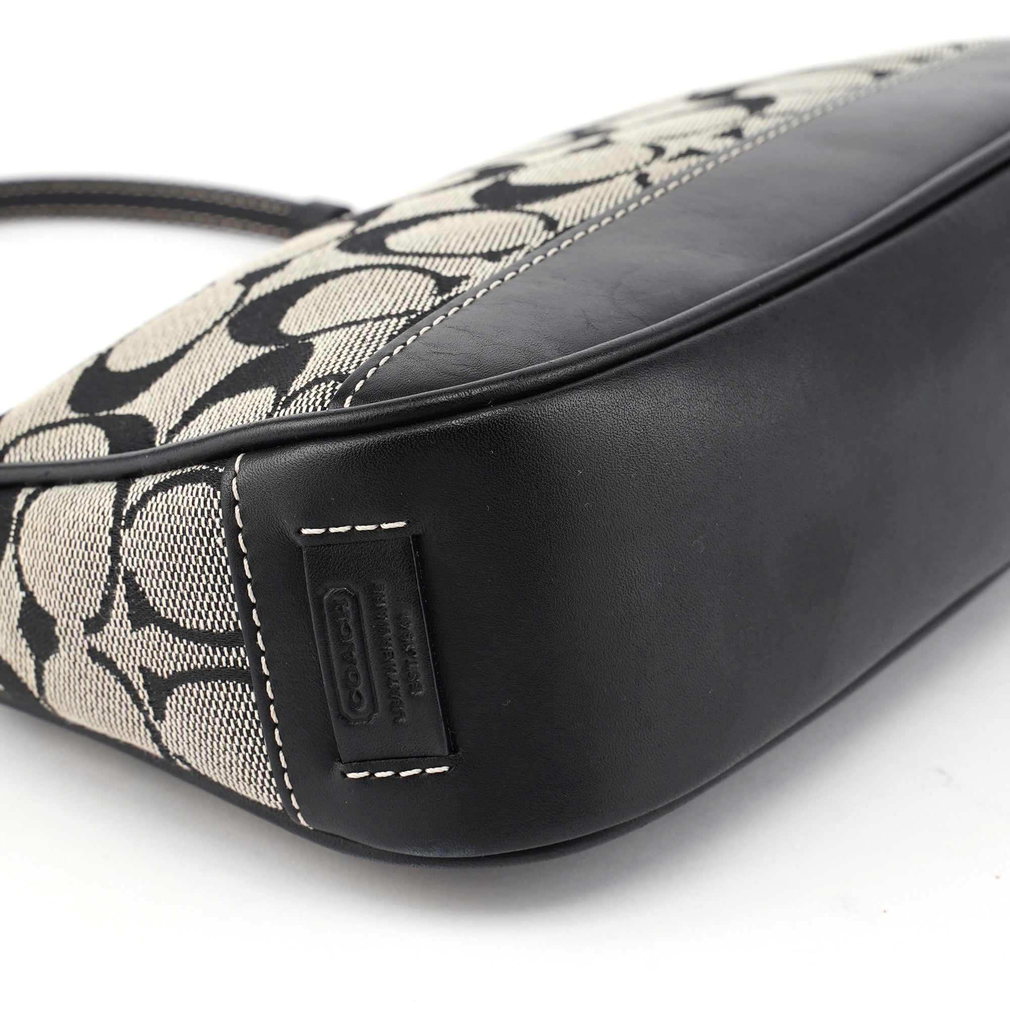 6094 Grey Signature C Demi Shoulder Bag