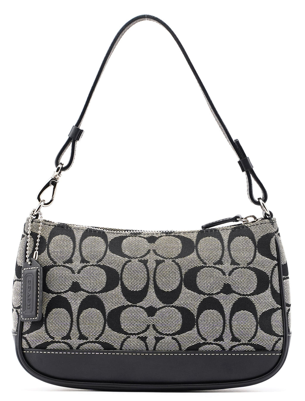 6094 Grey Signature C Demi Shoulder Bag