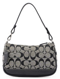 6094 Grey Signature C Demi Shoulder Bag