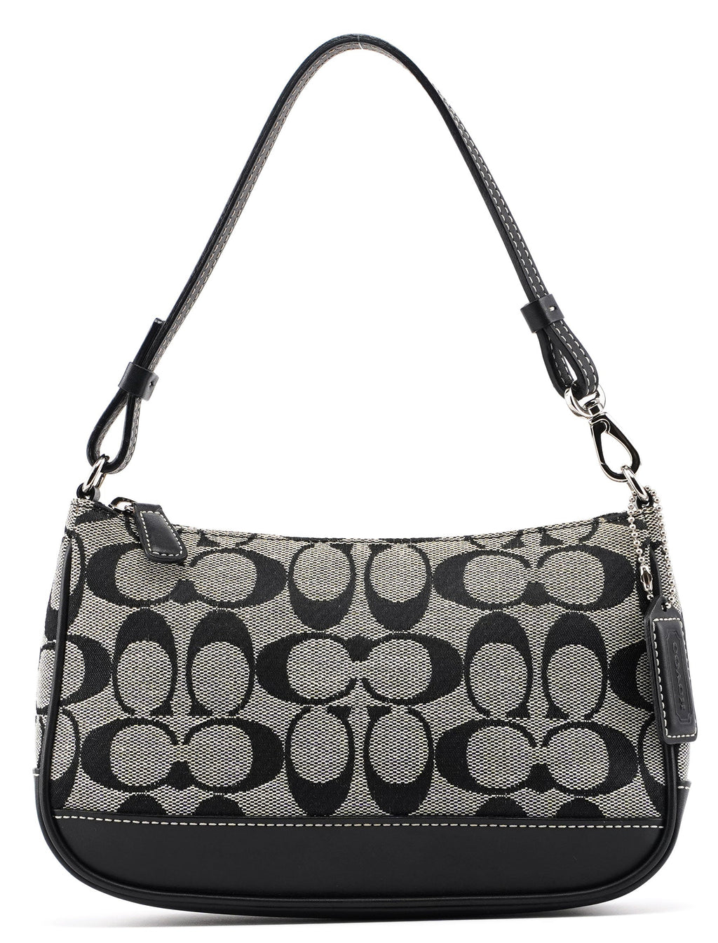 6094 Grey Signature C Demi Shoulder Bag