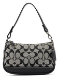 6094 Grey Signature C Demi Shoulder Bag