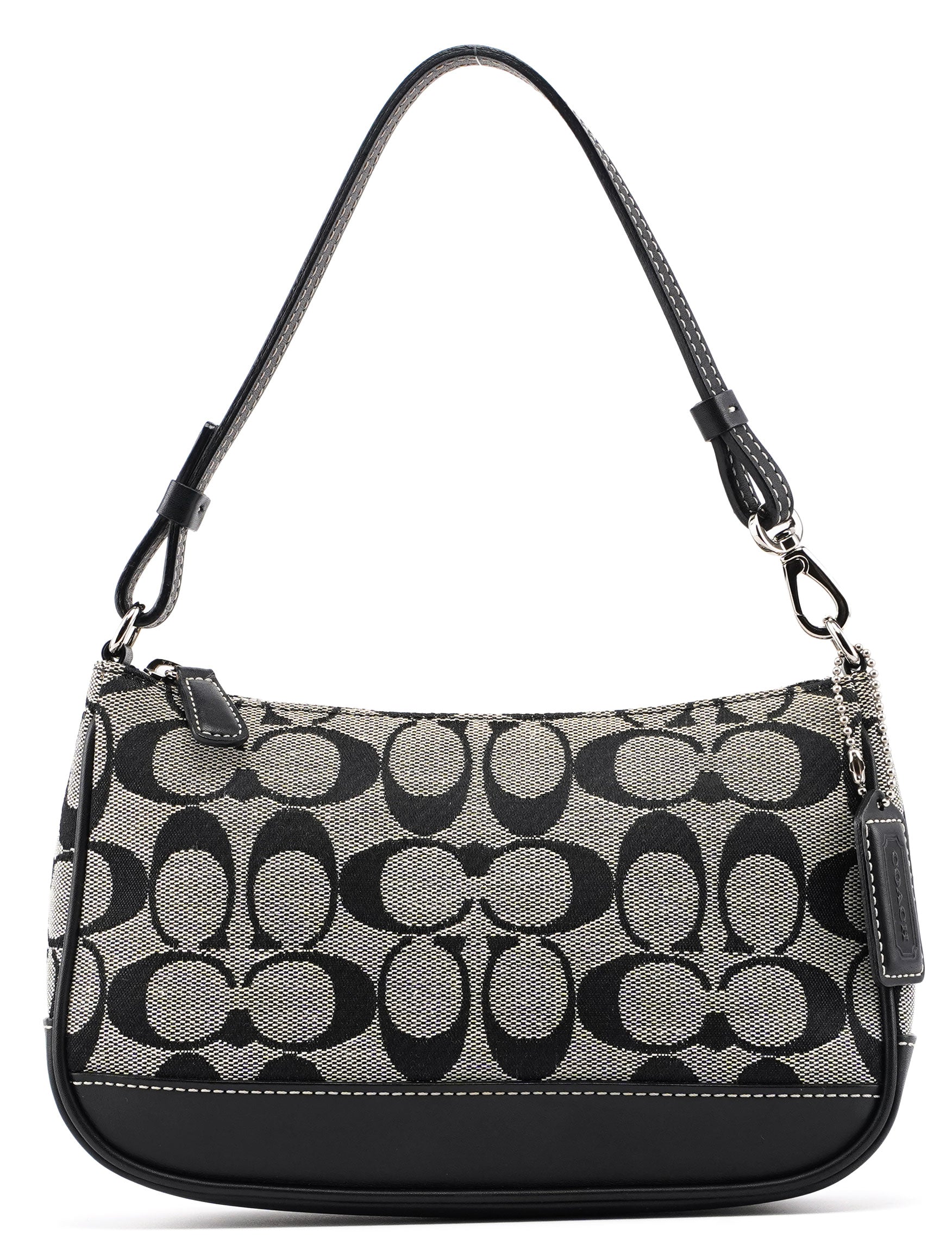 6094 Grey Signature C Demi Shoulder Bag