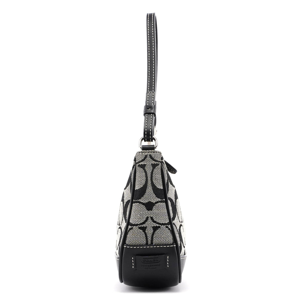 6094 Grey Signature C Demi Shoulder Bag