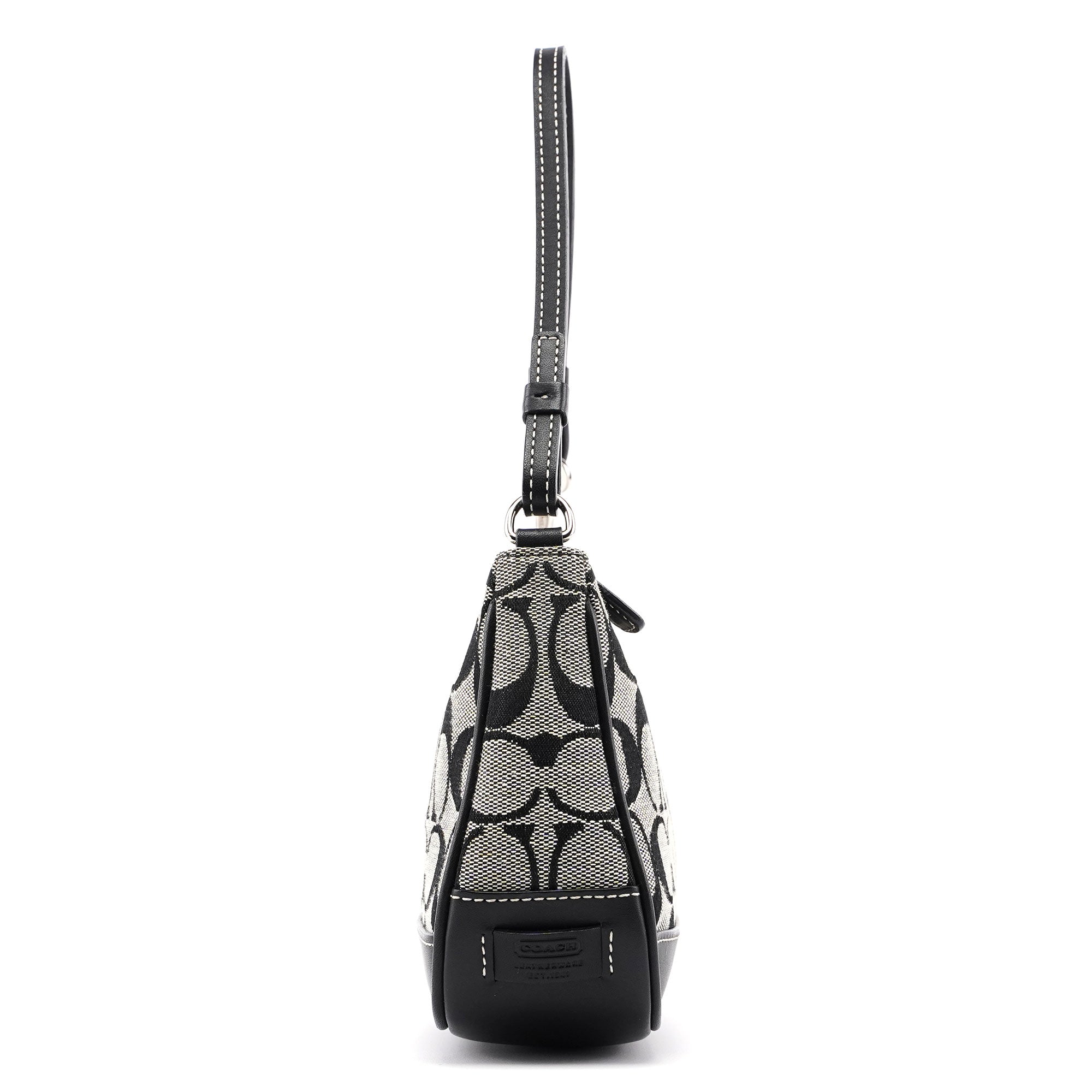 6094 Grey Signature C Demi Shoulder Bag