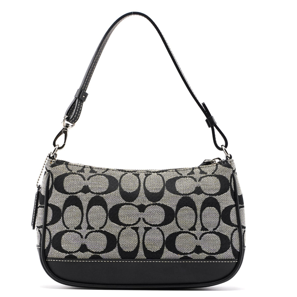 6094 Grey Signature C Demi Shoulder Bag