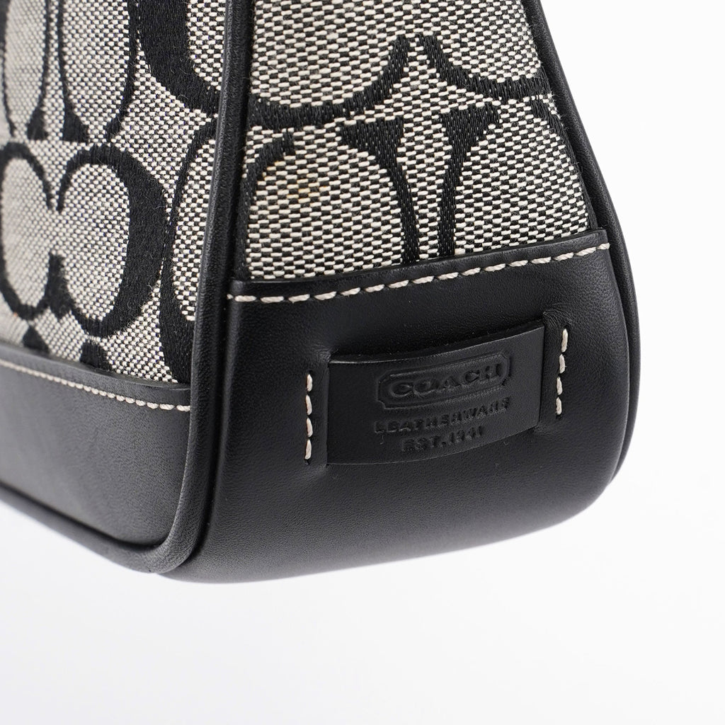 6094 Grey Signature C Demi Shoulder Bag