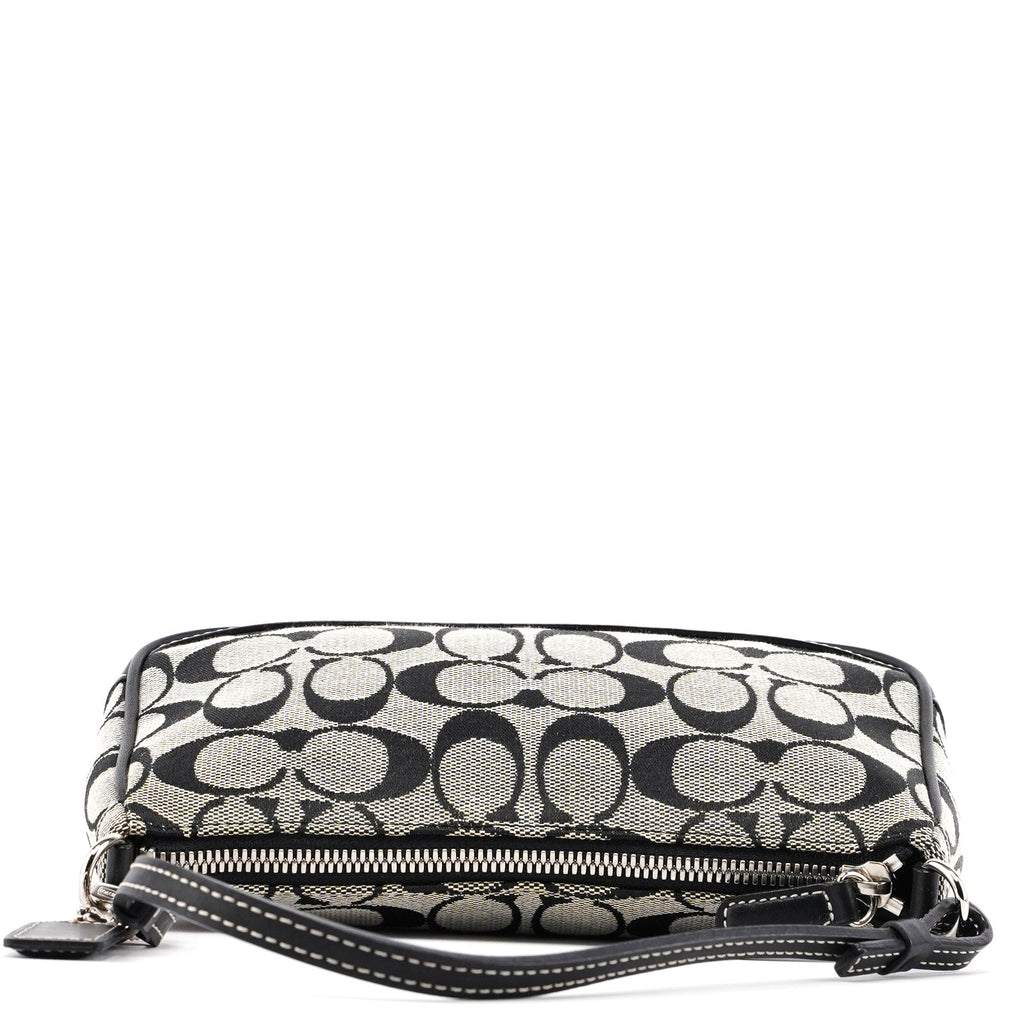 6094 Grey Signature C Demi Shoulder Bag