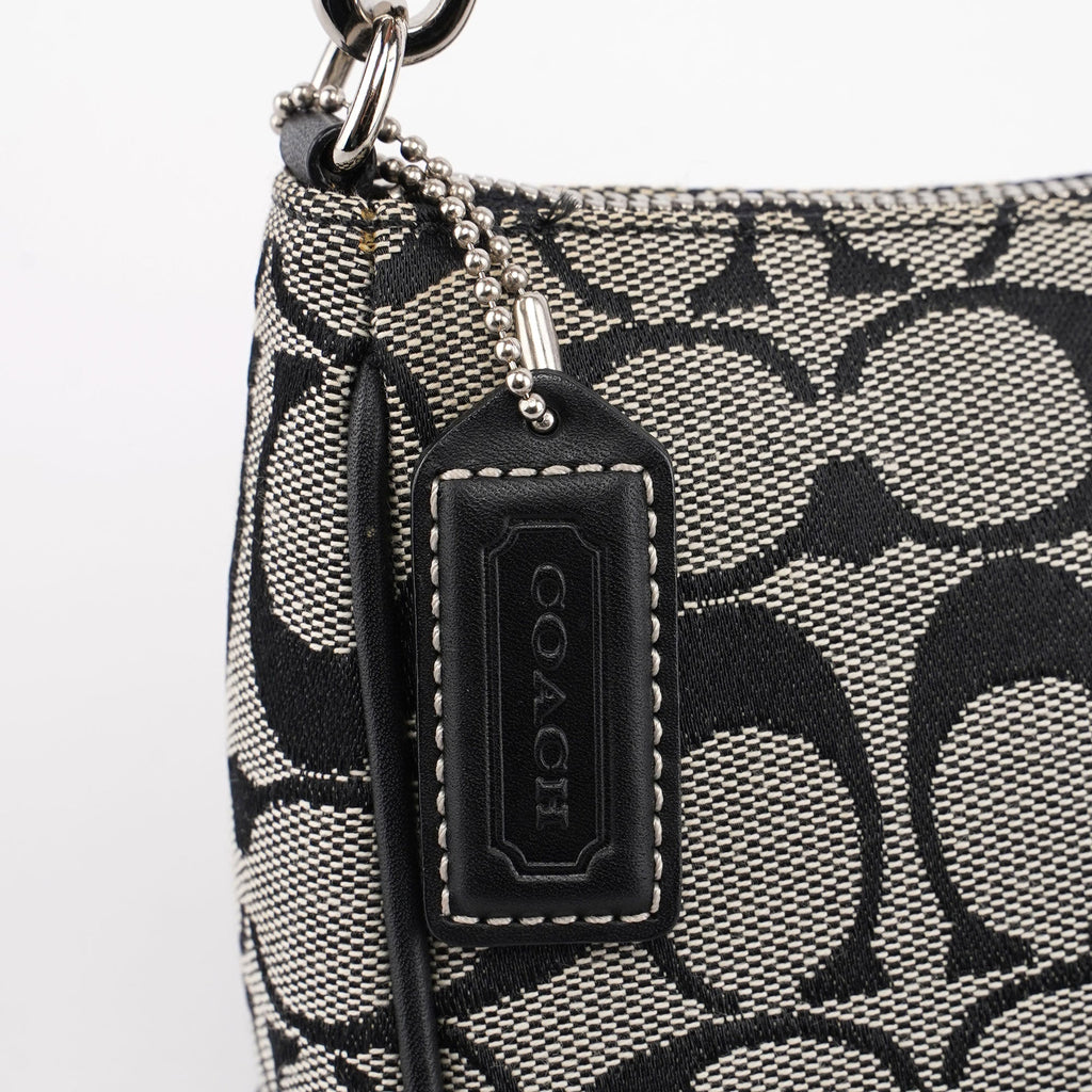 6094 Grey Signature C Demi Shoulder Bag
