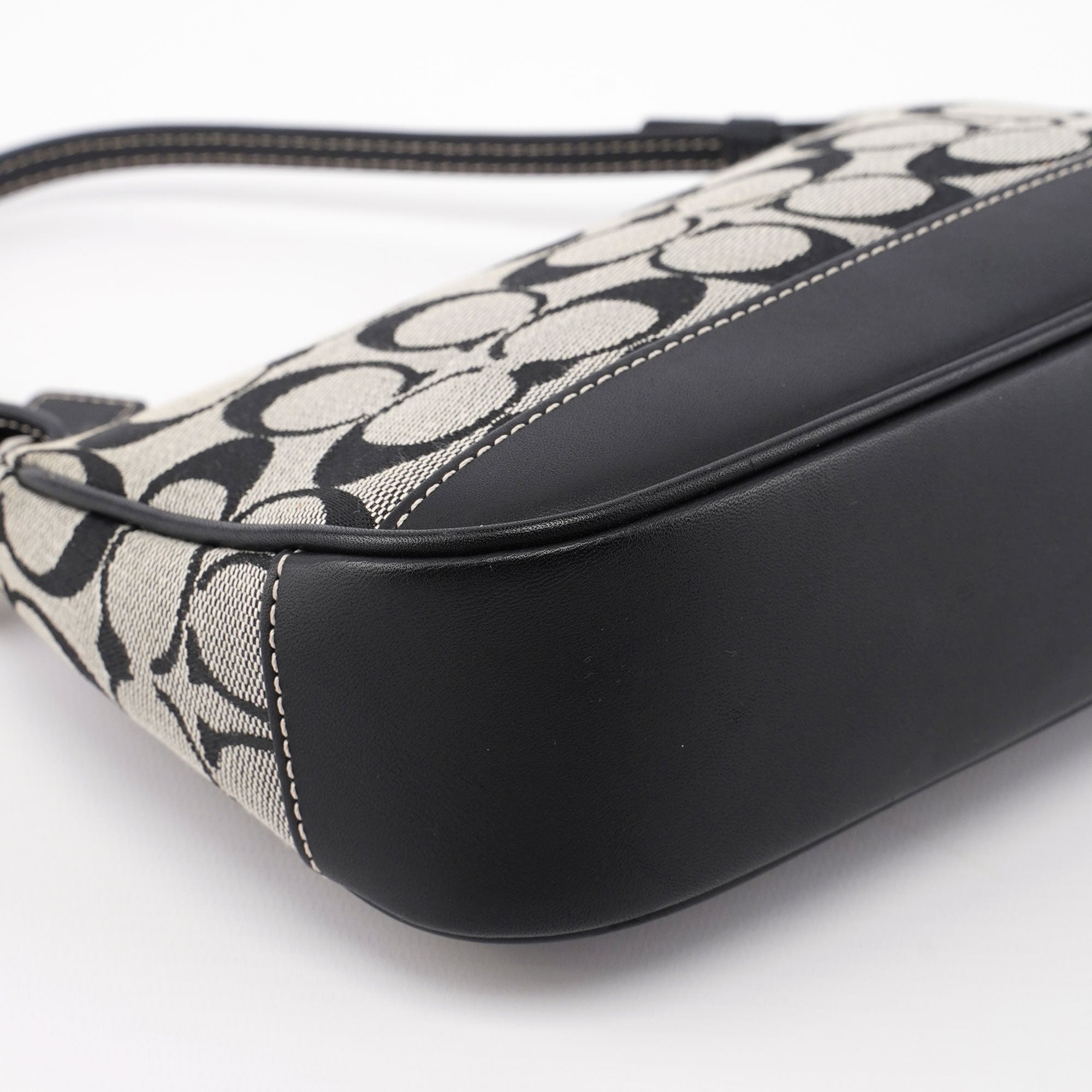 6094 Grey Signature C Demi Shoulder Bag