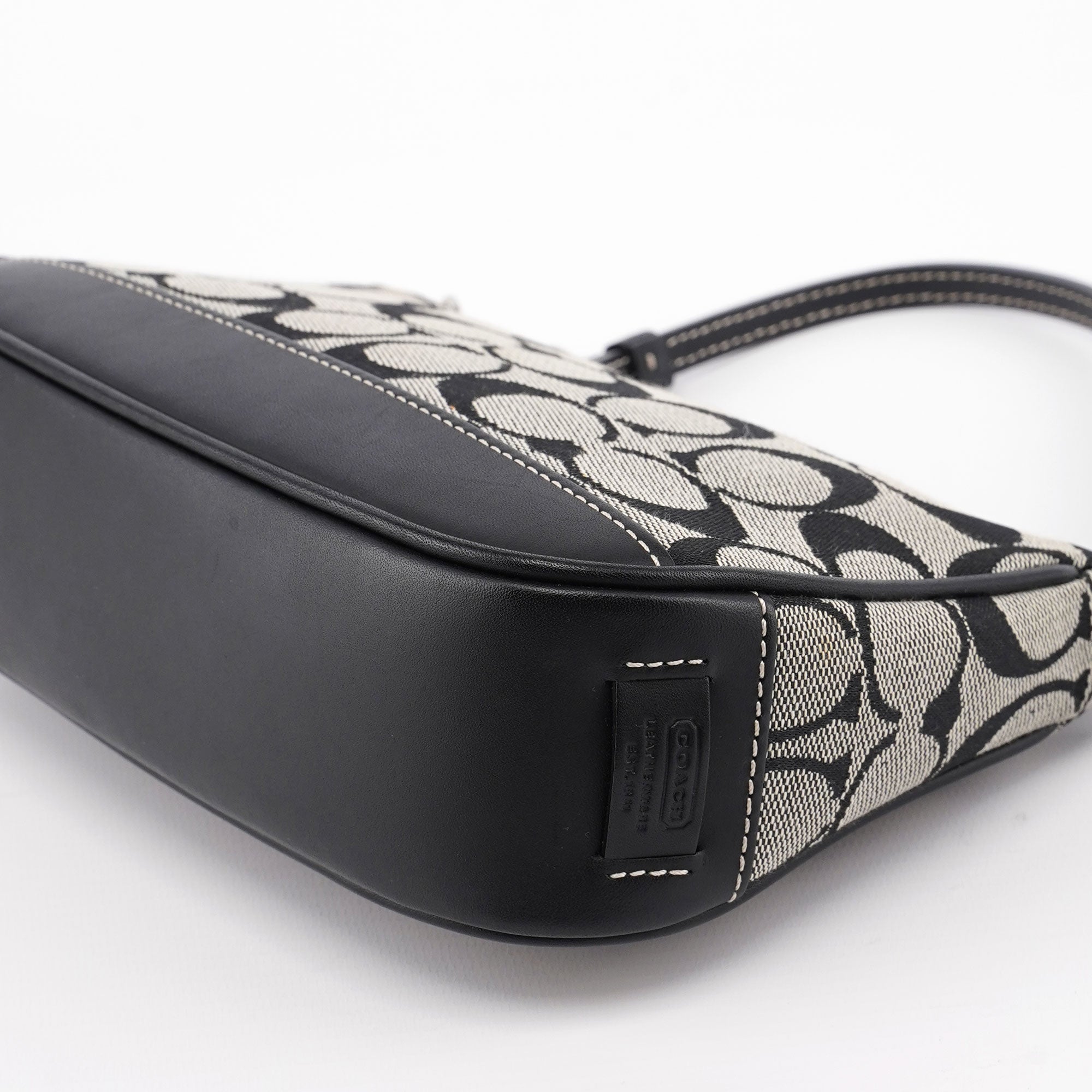6094 Grey Signature C Demi Shoulder Bag