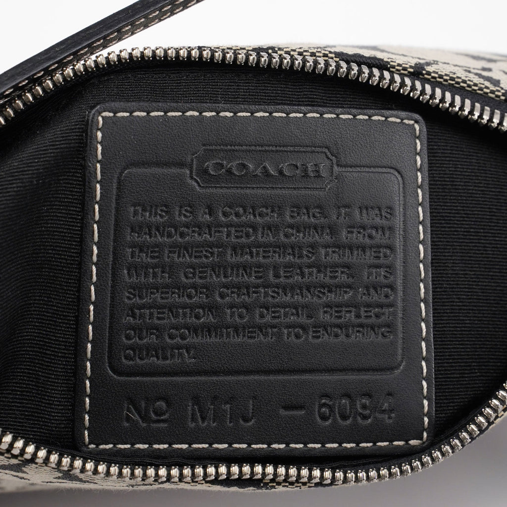 6094 Grey Signature C Demi Shoulder Bag