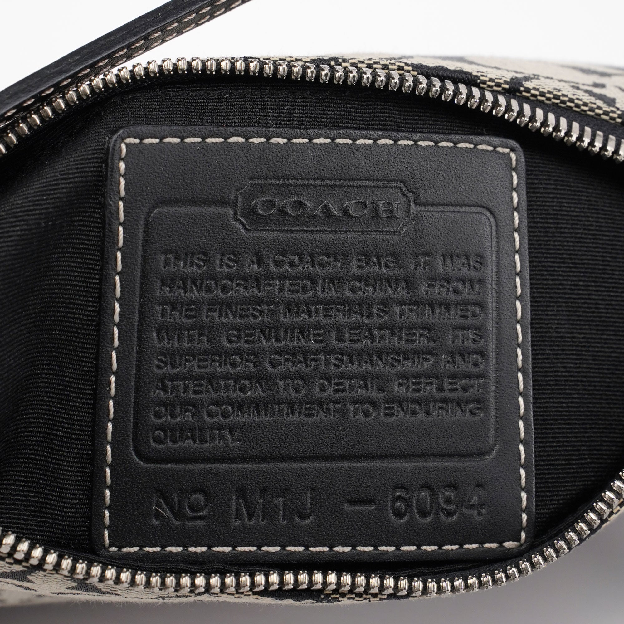 6094 Grey Signature C Demi Shoulder Bag