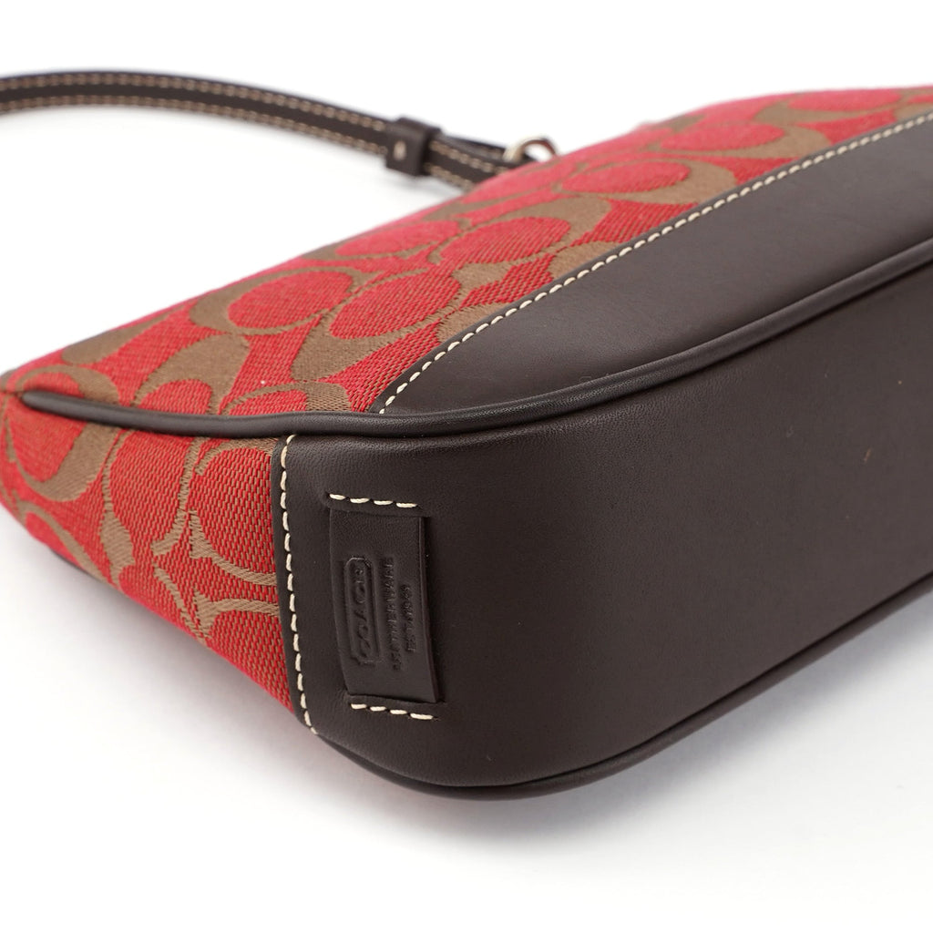 6094 Red Signature C Demi Shoulder Bag