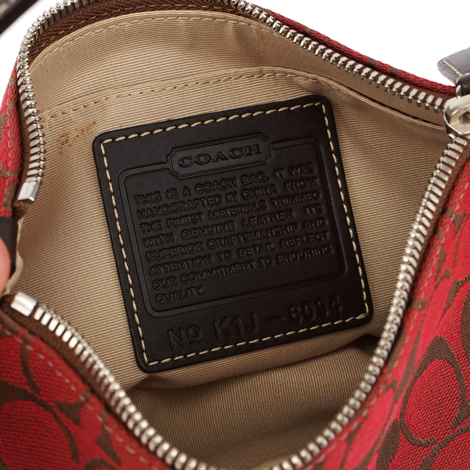 6094 Red Signature C Demi Shoulder Bag