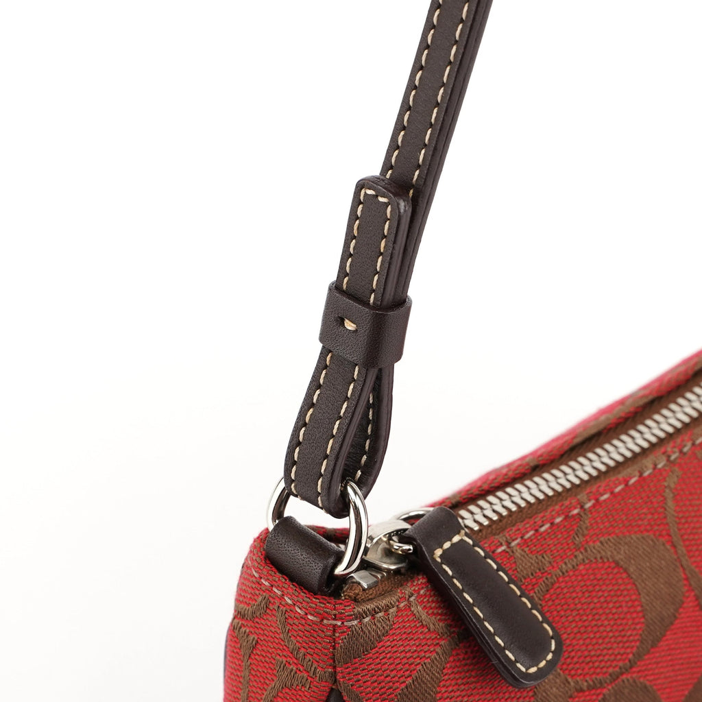 6094 Red Signature C Demi Shoulder Bag