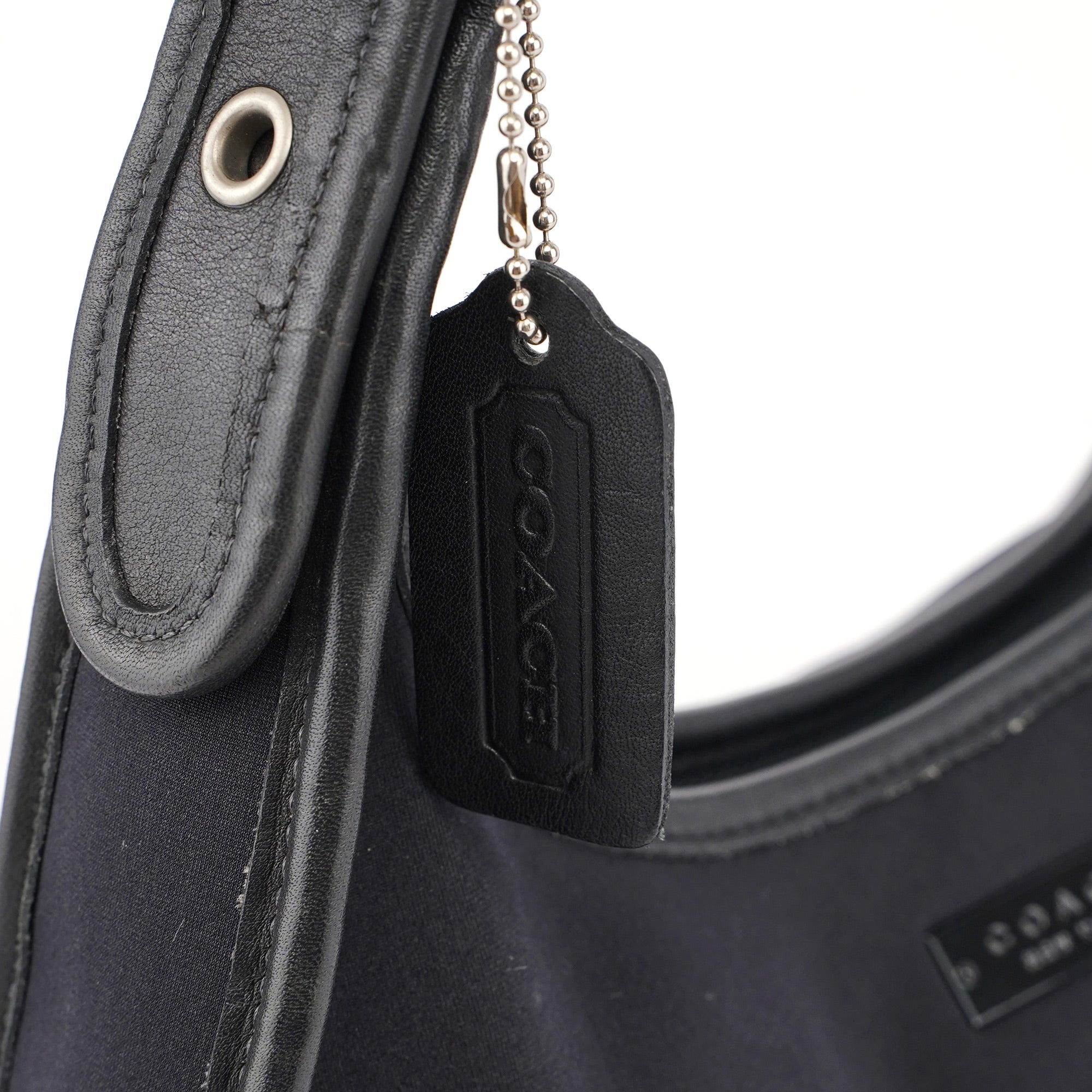 6203 Black Nylon Leather Ergo Shoulder Bag