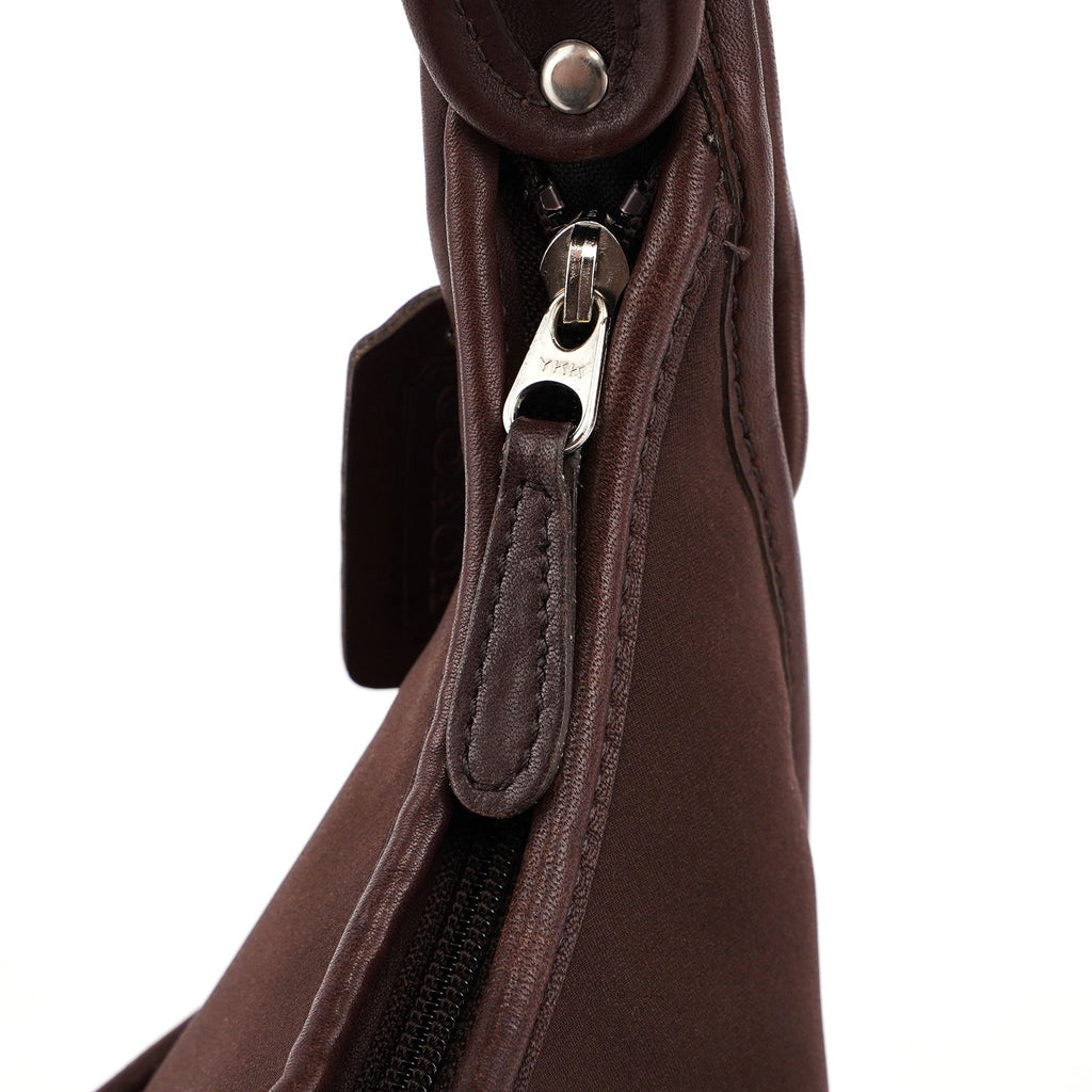 6203 Brown Nylon Leather Ergo Shoulder Bag