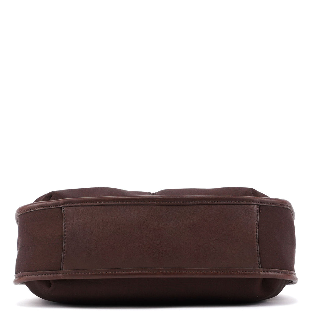 6203 Brown Nylon Leather Ergo Shoulder Bag