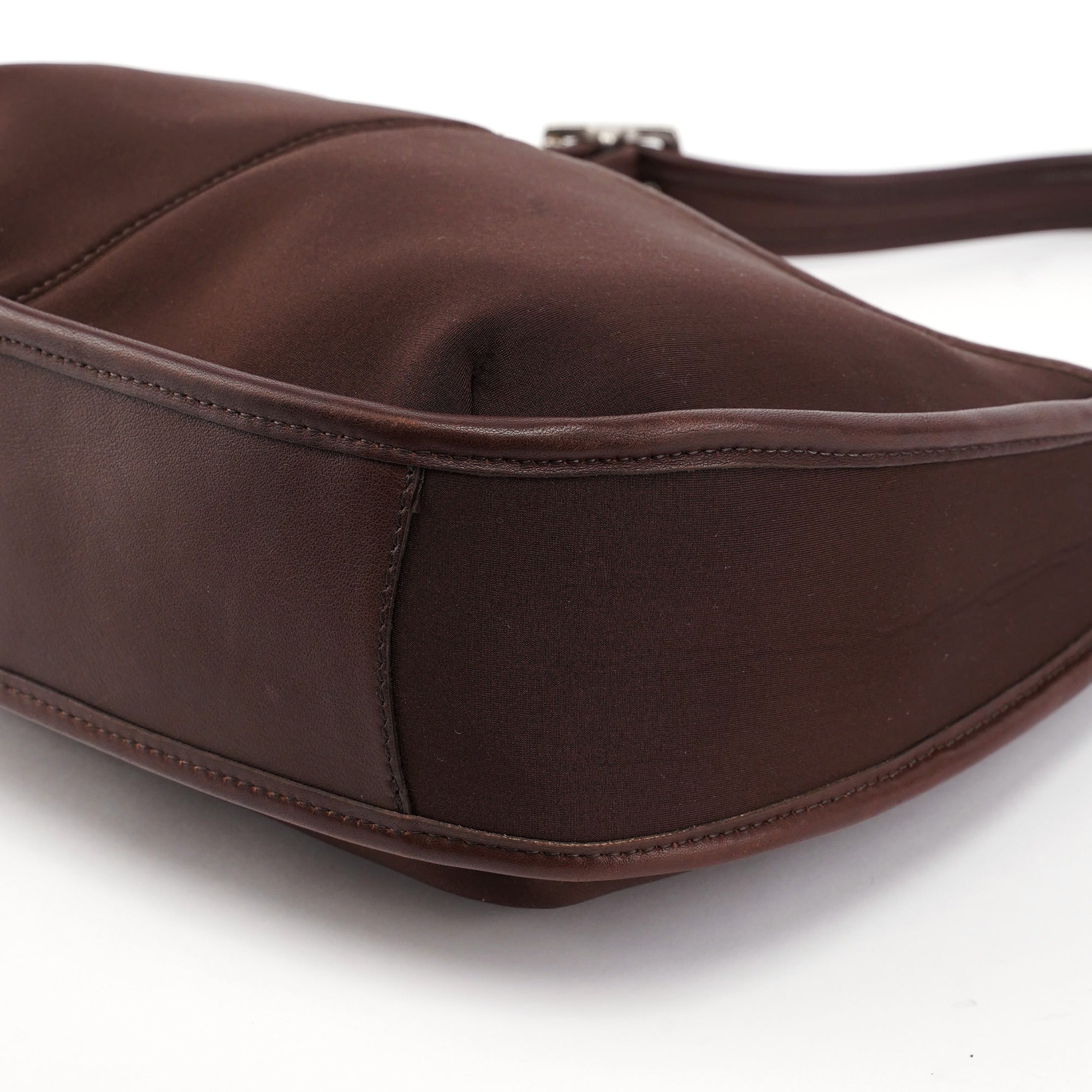 6203 Brown Nylon Leather Ergo Shoulder Bag