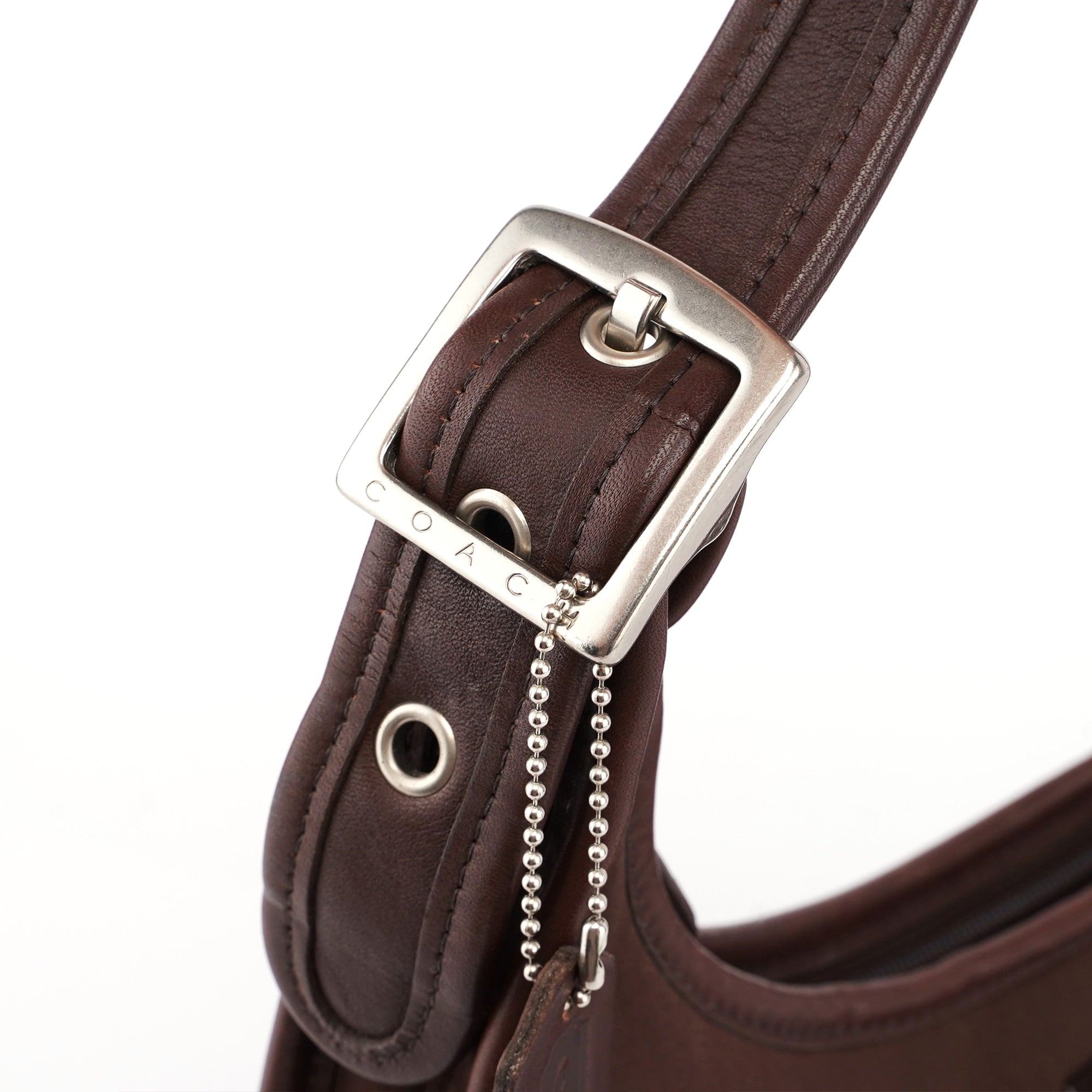 6203 Brown Nylon Leather Ergo Shoulder Bag