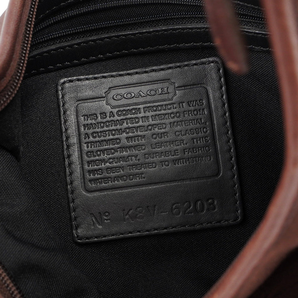 6203 Brown Nylon Leather Ergo Shoulder Bag