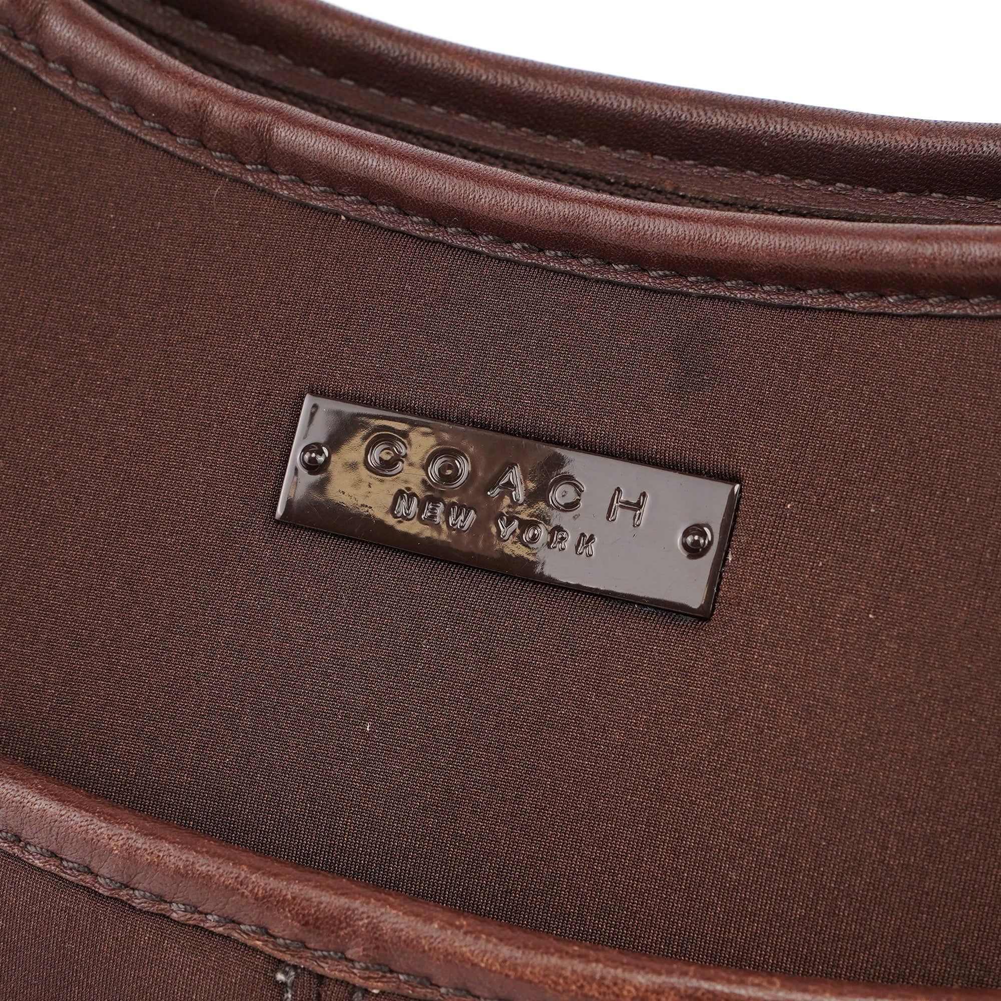 6203 Brown Nylon Leather Ergo Shoulder Bag