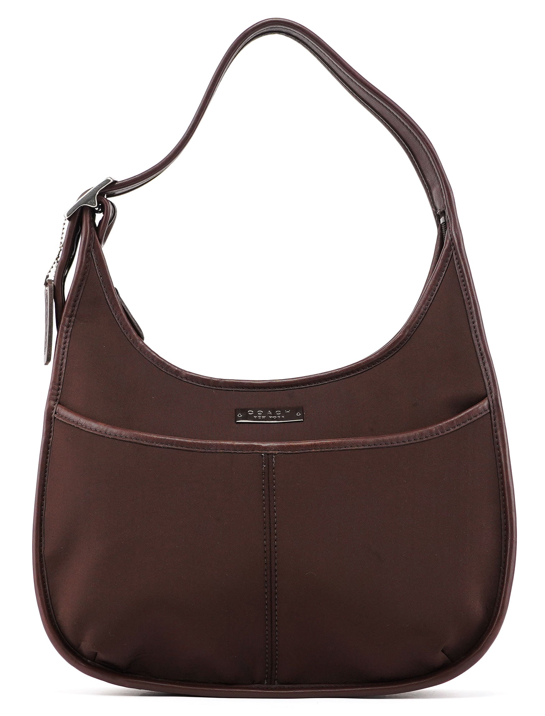 6203 Brown Nylon Leather Ergo Shoulder Bag