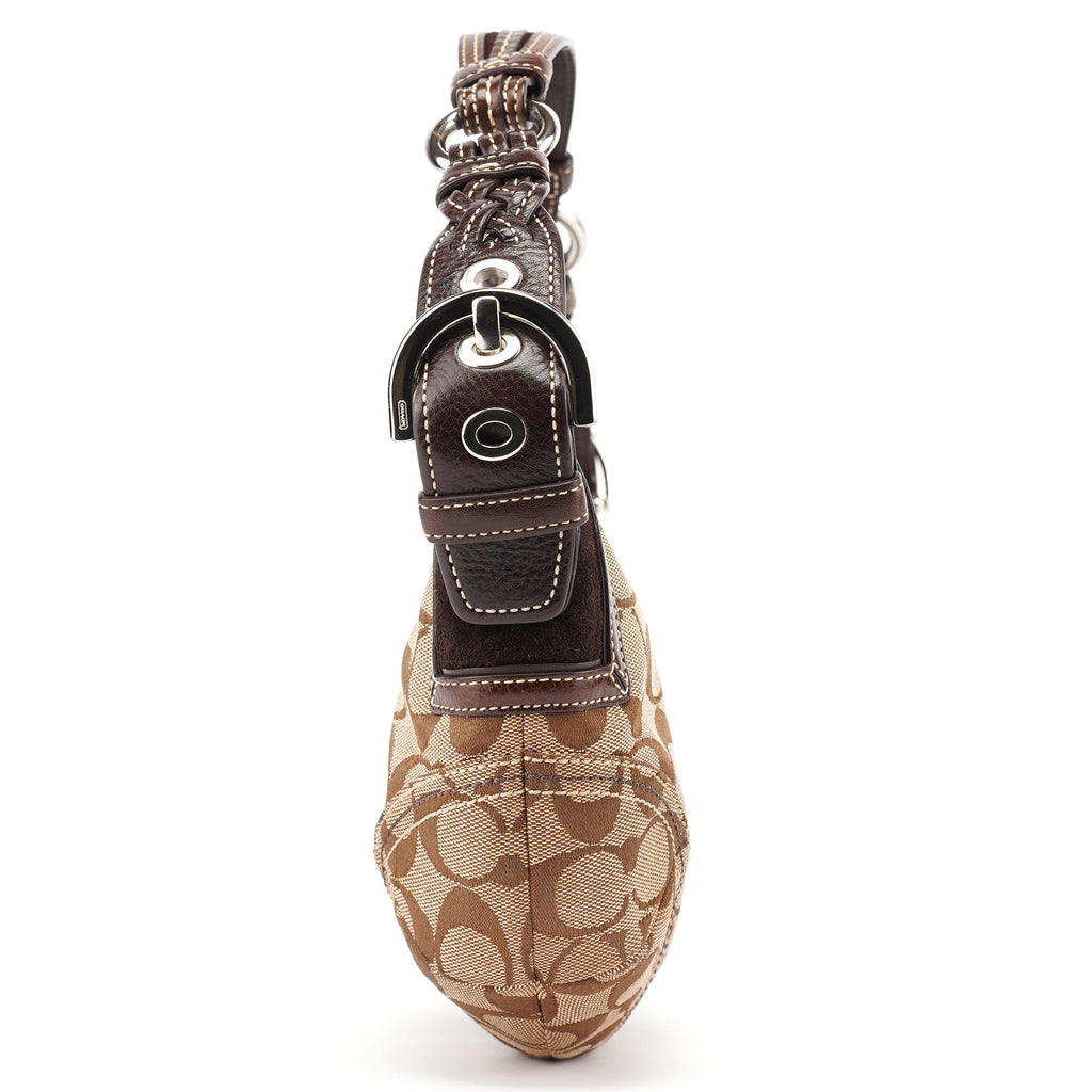 6266 Beige Brown Hobo Shoulder Bag