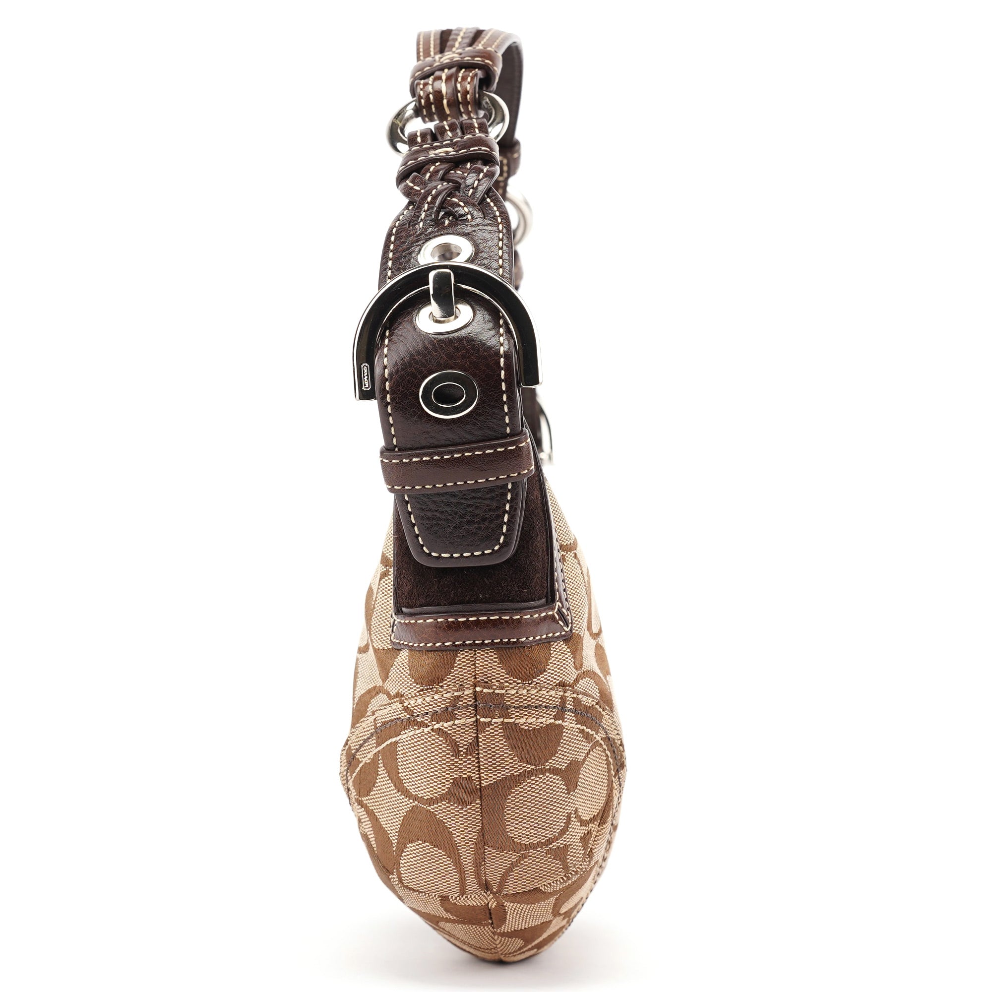 6266 Beige Brown Hobo Shoulder Bag