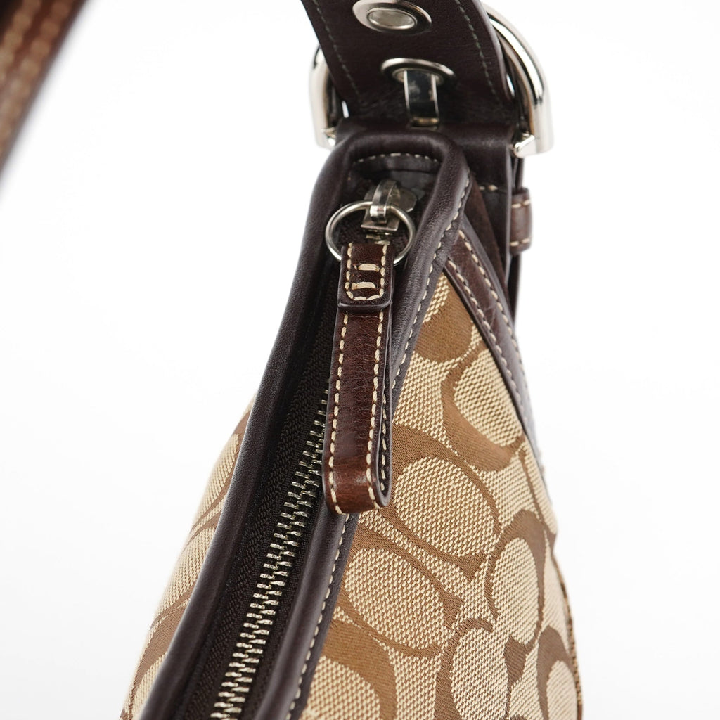 6266 Beige Brown Hobo Shoulder Bag