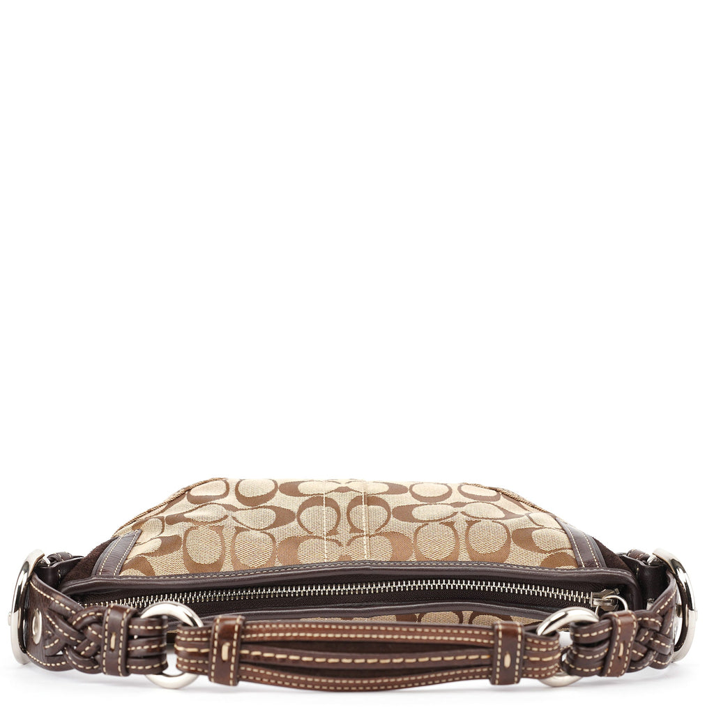 6266 Beige Brown Hobo Shoulder Bag