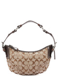 6266 Beige Brown Signature C Hobo Bag