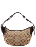 6266 Beige Brown Signature C Hobo Shoulder Bag
