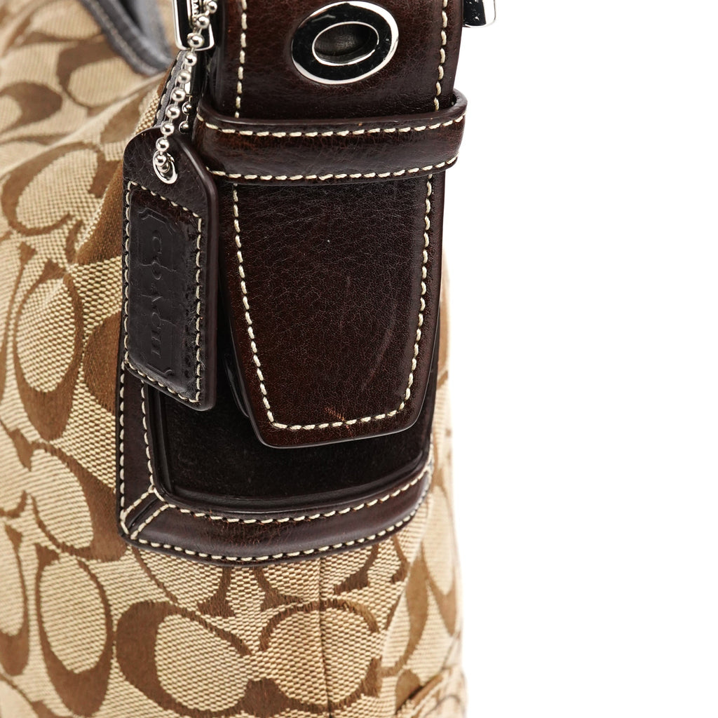 6279 Beige Brown Signature Soho Shoulder Bag