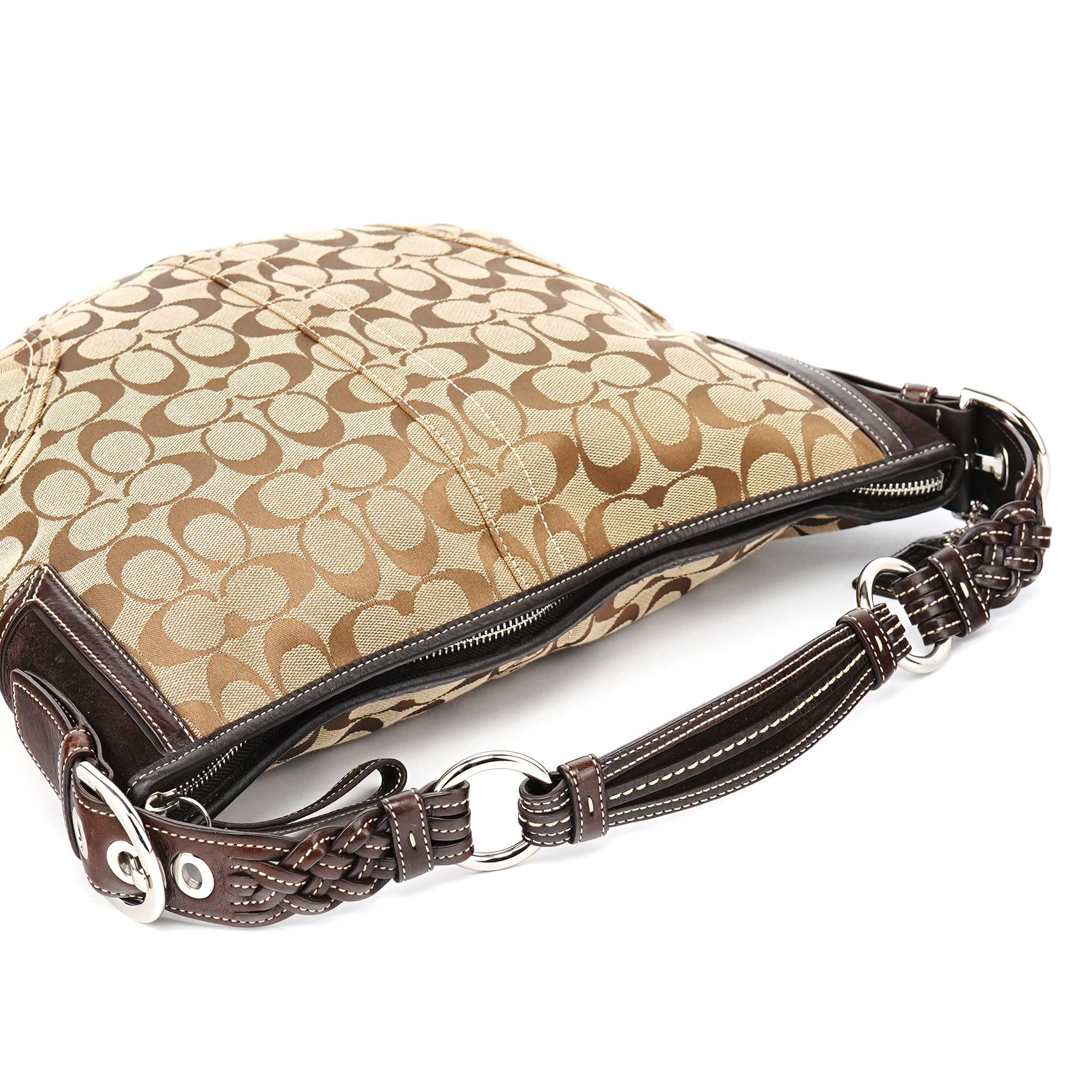 6279 Beige Brown Signature Soho Shoulder Bag