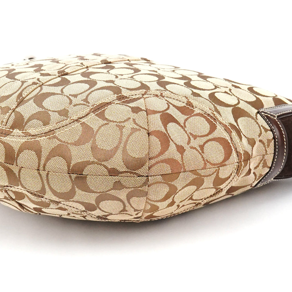 6279 Beige Brown Signature Soho Shoulder Bag