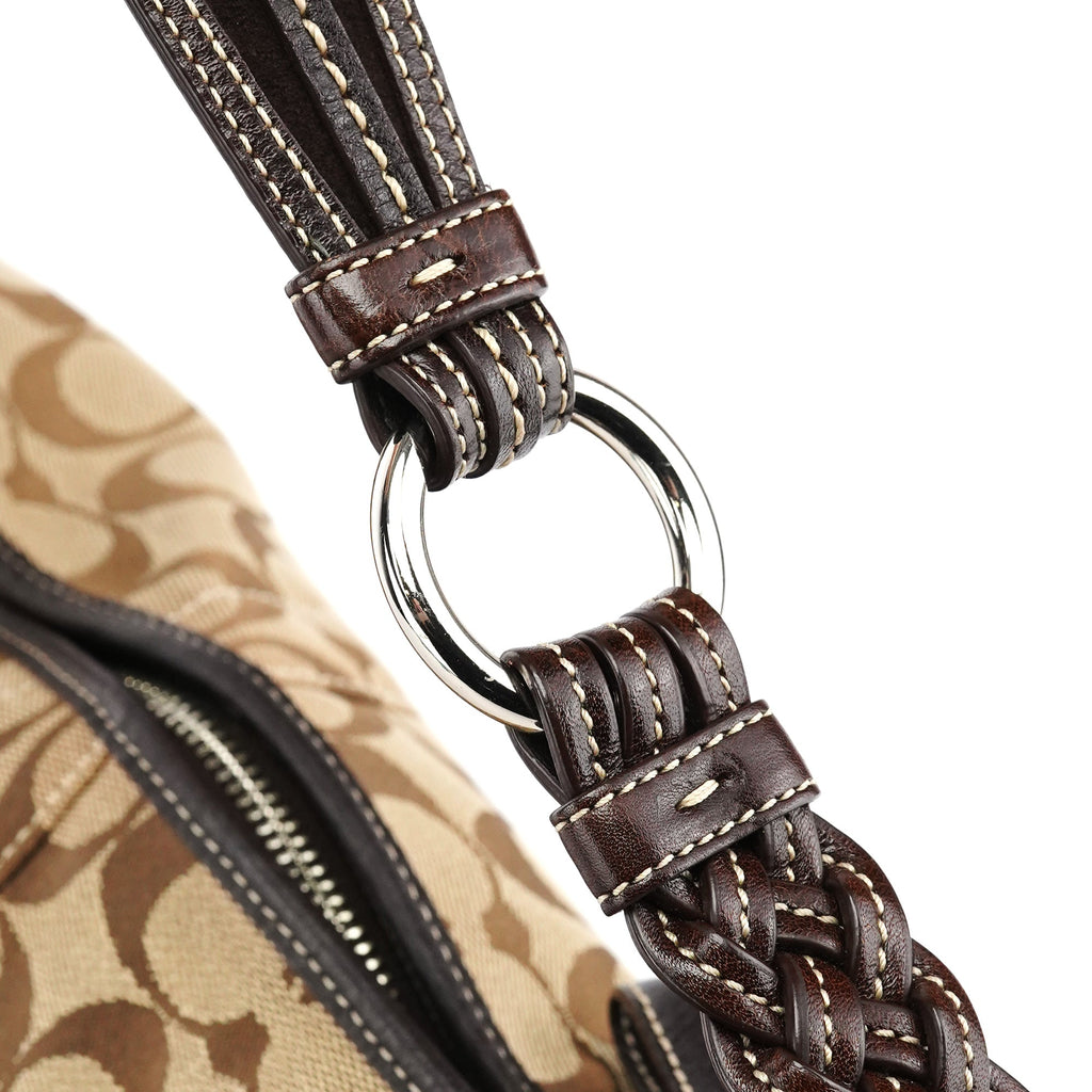 6279 Beige Brown Signature Soho Shoulder Bag