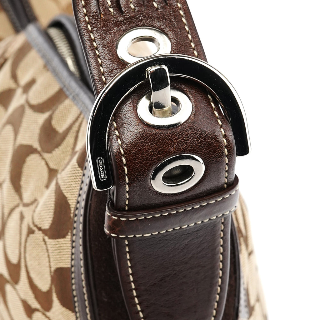 6279 Beige Brown Signature Soho Shoulder Bag
