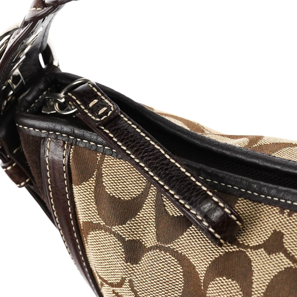 6279 Beige Brown Signature Soho Shoulder Bag