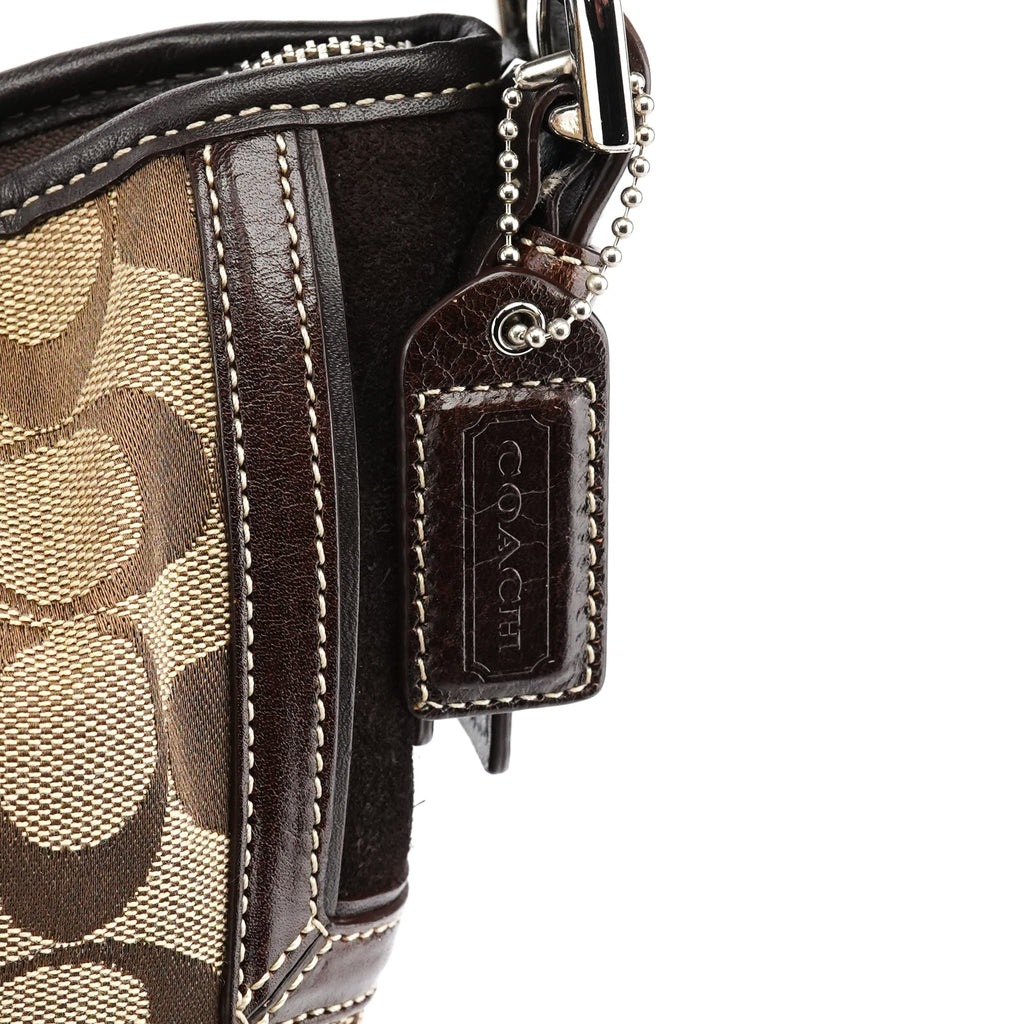6279 Beige Brown Signature Soho Shoulder Bag