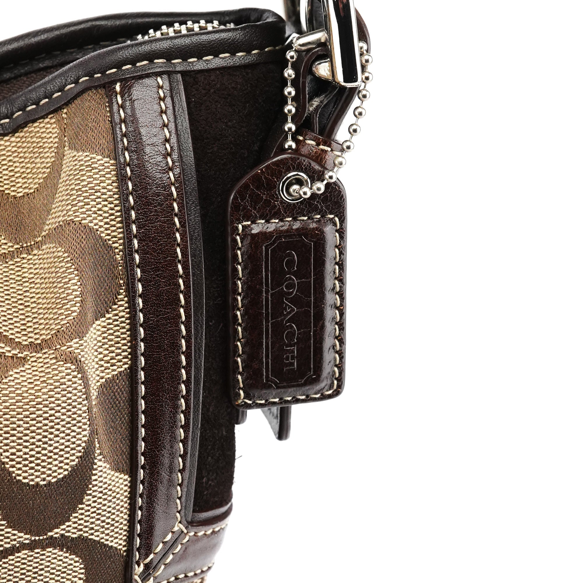 6279 Beige Brown Signature Soho Shoulder Bag
