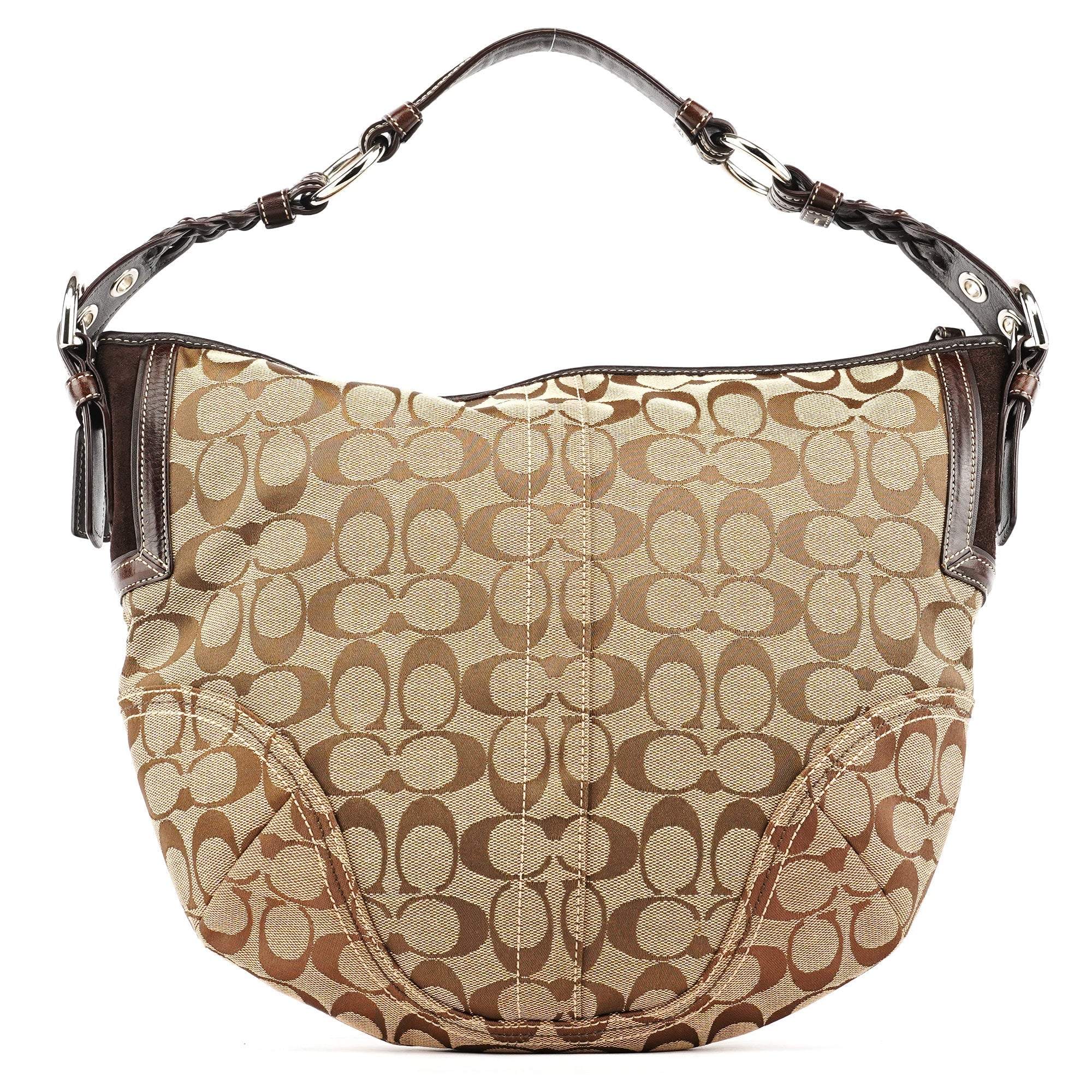 6279 Beige Brown Signature Soho Shoulder Bag