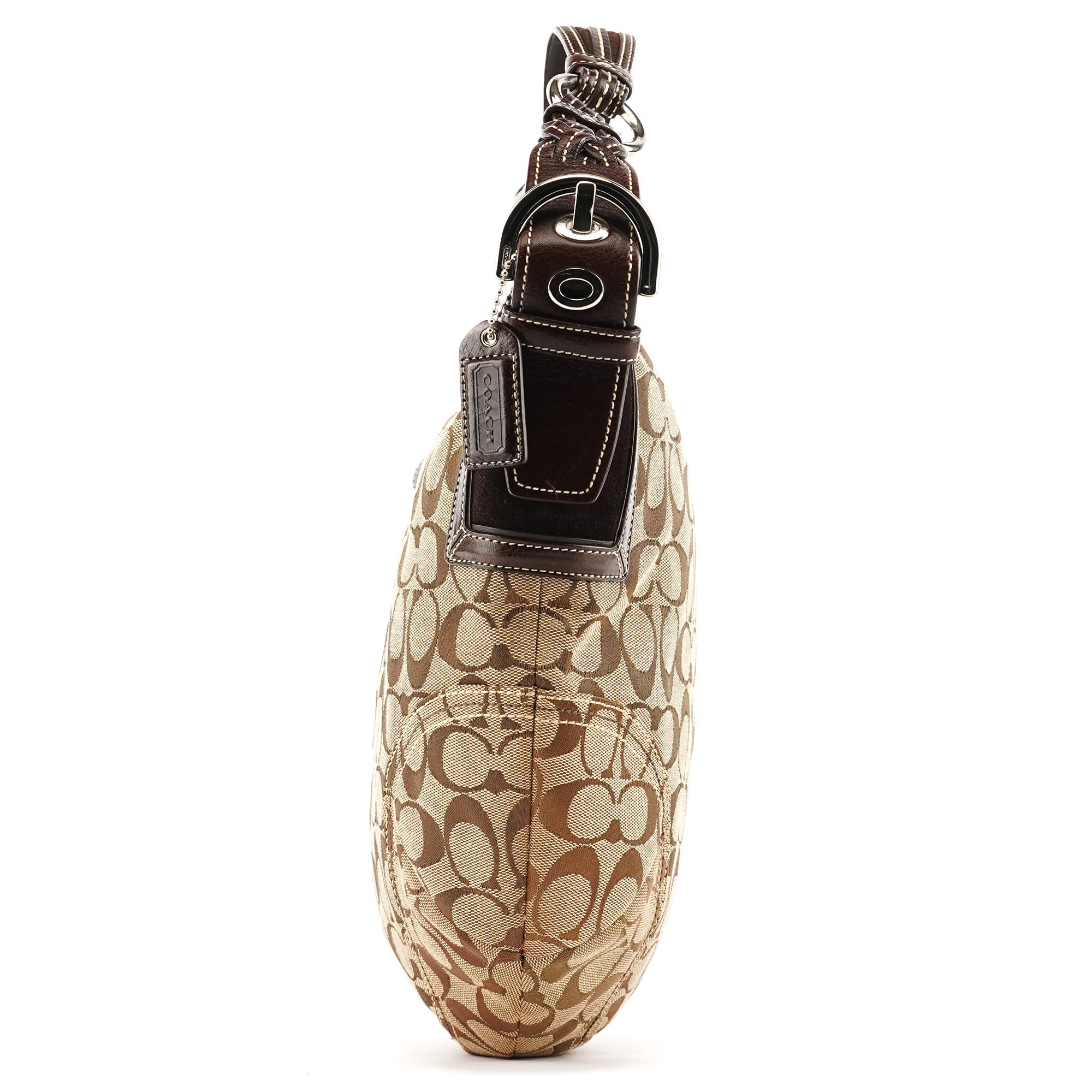 6279 Beige Brown Signature Soho Shoulder Bag