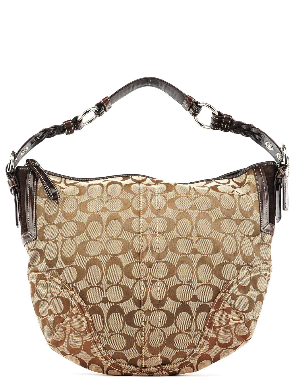 6279 Beige Brown Signature Soho Shoulder Bag