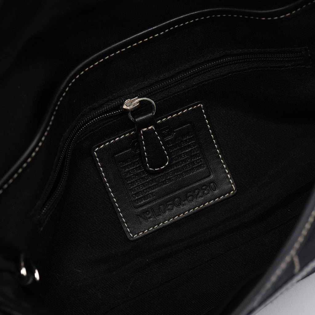 6280 Black Leather Soho Shoulder Bag