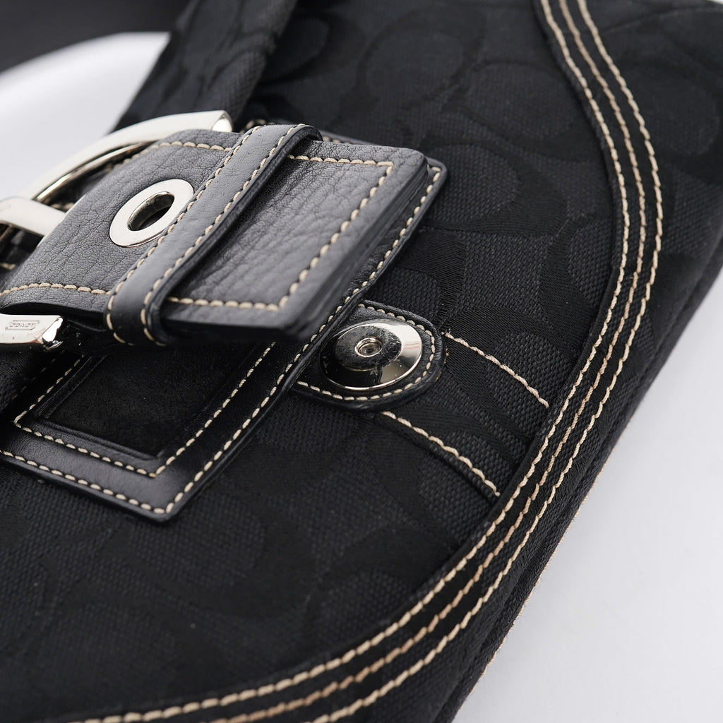 6280 Black Leather Soho Shoulder Bag