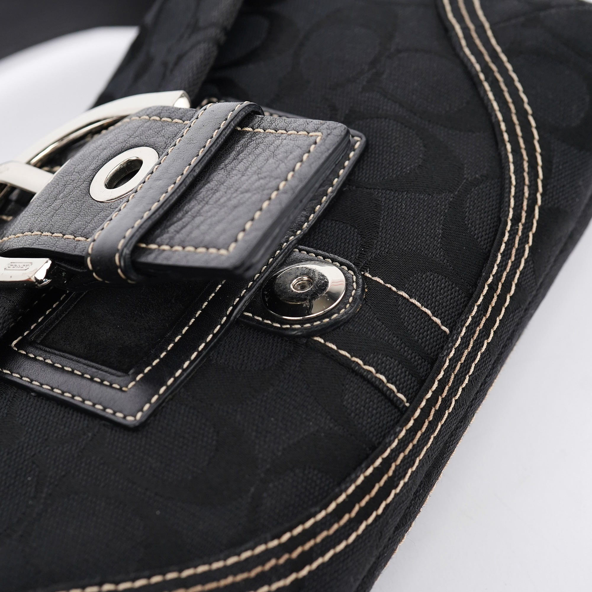 6280 Black Leather Soho Shoulder Bag