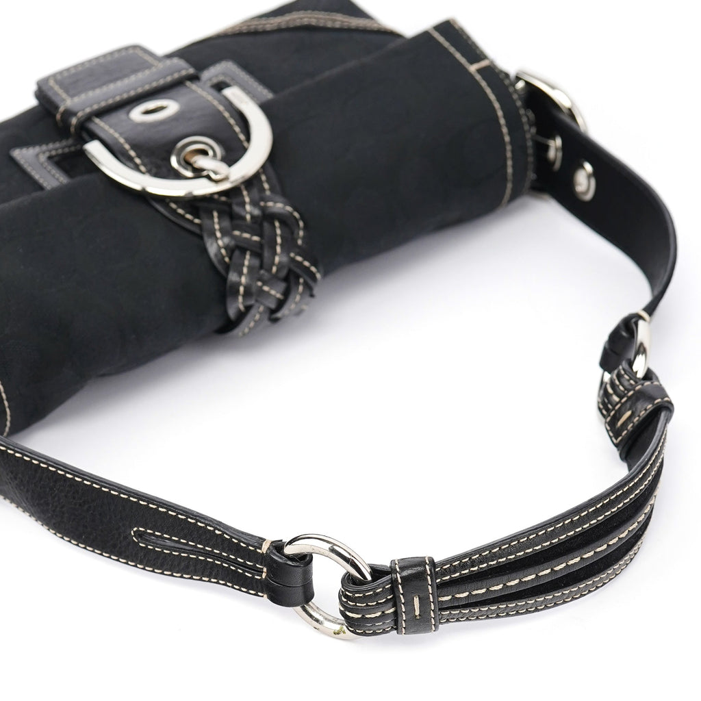 6280 Black Leather Soho Shoulder Bag